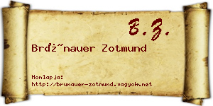 Brünauer Zotmund névjegykártya